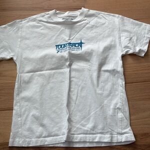 Zara Kids White Tee with Blue Tour Graphic